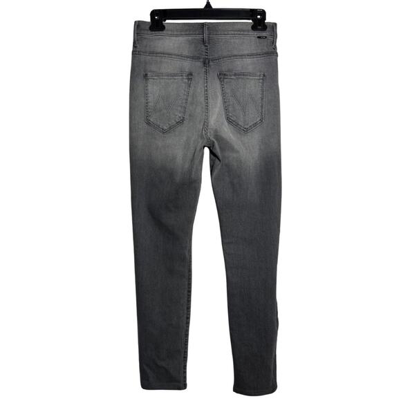MOTHER Denim The Swooner Supermoon Stripe Grey Jeans Stretchy Size 27 - Picture 3 of 6